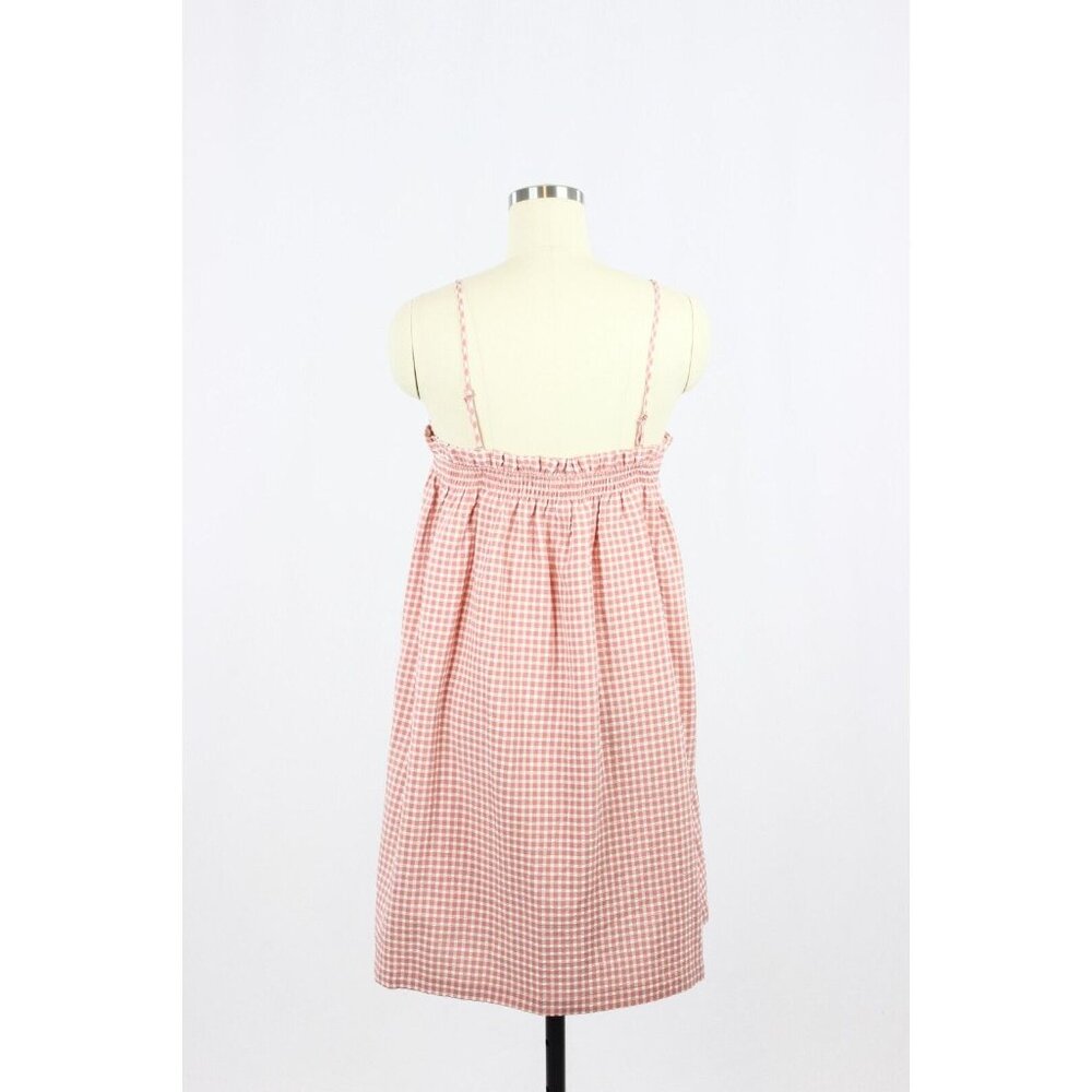 BB DAKOTA Lust For Life Pink Rose Blush Gingham Seersucker Shift Dress, Size M - Picture 6 of 13